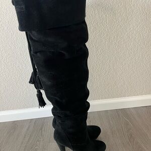 Bakers Suede Over the Knee Boots Black